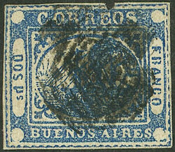 GJ.5, Dos Ps, light blue, small defects in the top border, else superb