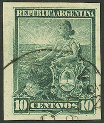 GJ.224, imperforate (not catalogued in used), VF quality