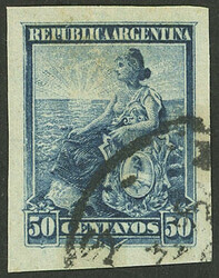 GJ.234, imperforate (not catalogued in used), VF quality!