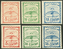 GJ.4/6 + 4 + 5A + 6A, large figures, 2 complete sets in normal + dark ...