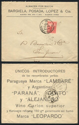 Cover with advertising on front and back for "Paraguay yerba, WINE, ...