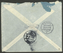 1932: Buenos Aires - Prague, airmail cover franked with $3.60 airmail ...