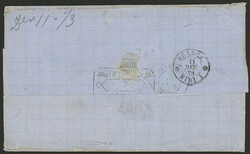 11/DE/1873 Verviers to Buenos Aires, via Bordeaux: Folded cover ...