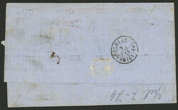 7/JUL/1874 Anvers to Buenos Aires, folded cover sent via Southampton ...