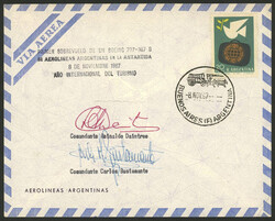 8/NO/1967 First overflight of a Boeing 707-387 B of Aerolíneas ...