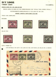 Sc.C32/C34, 1930 Fight of Capitain Benjamín Méndez, the set of 3 ...