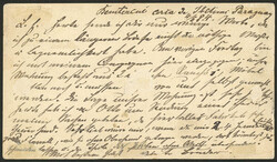 GREAT RARITY: 2c. Postal card + additional 1c. (Sc.19, total postage ...