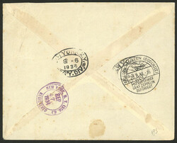 18/AU/1934 Asunción to New York, registered cover sent by Zeppelin ...