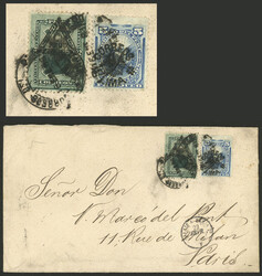 QUINTUPLE RATING and spectacular postage combination: Cover sent from ...