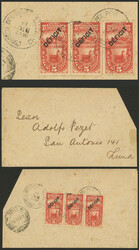 POSTAGE DUE STAMPS USED AS POSTAGE due to lack of postage stamps, ...