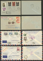 GROSZY overprints: 10 Covers used in 1951/2, all franked with stamps ...