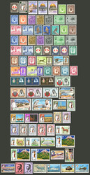 Sc.1/83, complete country, including Sc.55A (overprint of 1969), Sc ...