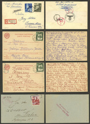 4 Covers and 2 cards used in 1940, 3 covers were sent by registered ...