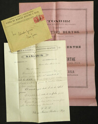 18/MAR/1895 Buenos Aires to San Juan, cover with corner card and ...