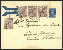 31/JA/1930 Airmail cover sent by C.G.A. from Buenos Aires to Rio ...