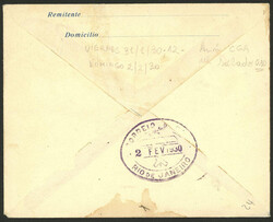 31/JA/1930 Airmail cover sent by C.G.A. from Buenos Aires to Rio ...