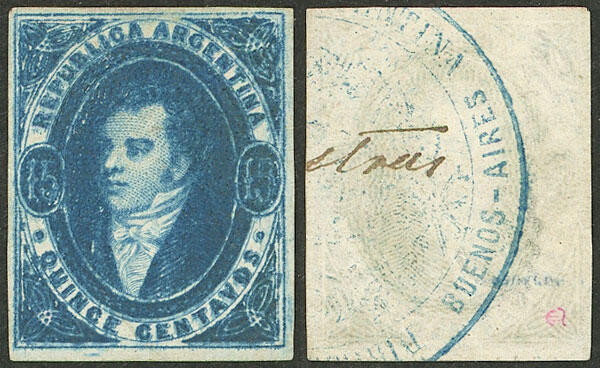 CLASSIC RARITY: GJ.31, 15c. imperforate, additional 6th printing, ...