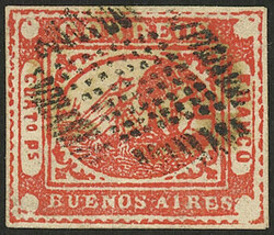 SPERATI FORGERY: GJ.7, CUATo Ps red, large "ponchito" cancel, ...