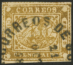 SPERATI FORGERY: GJ.8, CINCO Ps ocher, rimless datestamp of Buenos ...