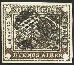 SPERATI FORGERY: GJ.9, CUATo Rs chestnut, with "ponchito" cancel, ...