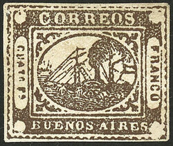 SPERATI FORGERY: GJ.9, CUATo Rs chestnut, mint WITH GUM, fantastic ...