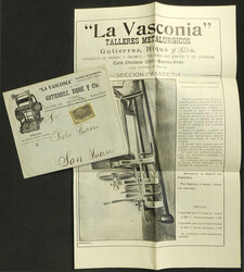 Cover with spectacular advertising: "Talleres metalúrgicos La ...