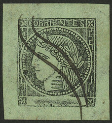 GJ.4, yellow-green, type 5, pen cancelled, superb!