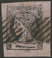 GJ.8, dull rose, double BARRED ellipse of Corrientes, excellent!