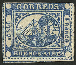 GJ.5, DOS Ps. blue, mint, type 25 on the reconstruction of the sheet, ...