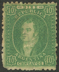 GJ.23, 10c. semi-worn impression, MINT