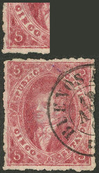 GJ.25, 5c. 4th printing, datestamp of Buenos Aires, position 22 ...