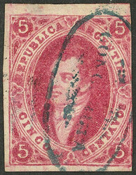GJ.32, 5c. 7th printing, with wreathed cancel of Concordia virtually ...
