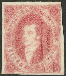 GJ.34b, 5c. 8th printing, with ORIGINAL GUM, dirty plate (with two ...