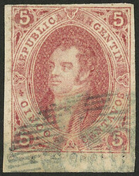 GJ.19N, 1st printing perforated, absolutely clear impression, used ...