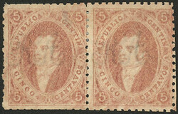 GJ.20, 3rd printing, mint pair, with nice paper fold across both ...