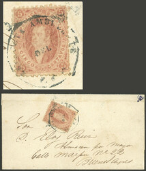 GJ.20, 3rd printing, franking a folded cover to Buenos Aires, ...