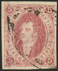 GJ.16, 1st printing imperforate, type 51 on plate A, clear impression ...