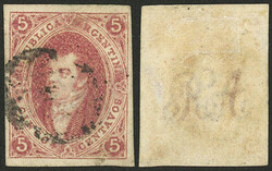 GJ.16b, 1st printing imperforate, INVERTED (reversed) WATERMARK ...