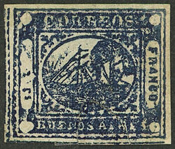 GJ.12A, To rs, dark blue, mint, damaged and repaired, rare!