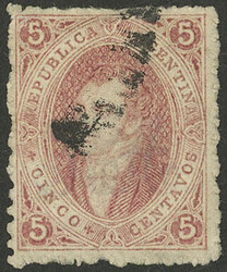 GJ.19N, 5c. 1st printing, ABSOLUTELY CLEAR impression, splendid ...