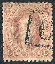 GJ.20, 3rd printing, cancelled CERTIFICADO in large double rectangle, ...