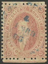 GJ.20, 3rd printing, orangish red, with top SHEET MARGIN and part of ...