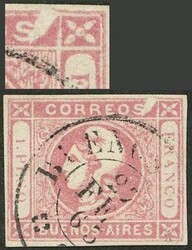 GJ.21h, 1P. rose, with VARIETY: White spot at right of the "S" of ...
