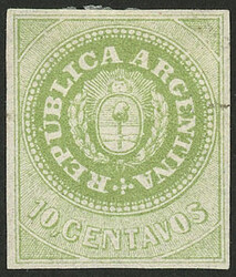 GJ.8b, 10c. with accent, green, with VARIETY: 8 cut angles, with ...