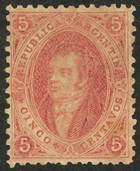 GJ.19, 5c. 1st or 2nd printing, excellent MINT stamp with original ...