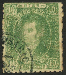 GJ.23, 10c., handsome example showing lack of ink in several areas, ...