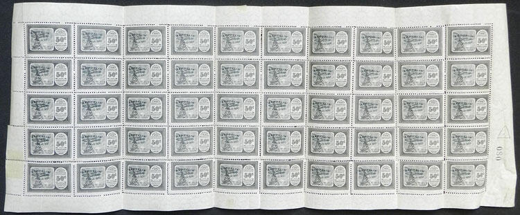GJ.666, 1930 50c. Zeppelin with green overprint, splendid complete ...