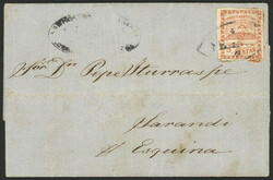HISTORICAL CONTENT: GJ.1, 5c. red, franking an entire letter sent ...