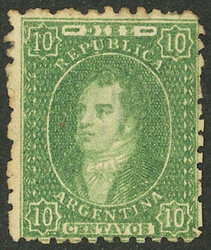 GJ.23, 10c. semi-clear impression, mint with original gum, very fine ...