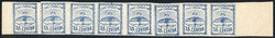 GJ.6a, 15c. large figures, strip with the 8 types, MNH (+50%), ...